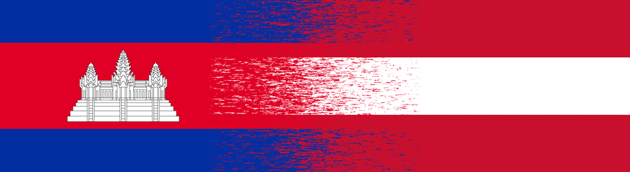 Flaggen Kambodscha + Österreich